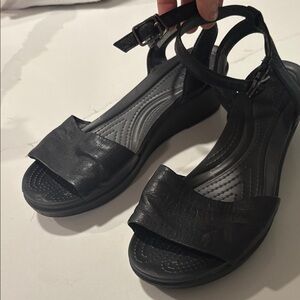 Black Women's crocs Sandals size 8
